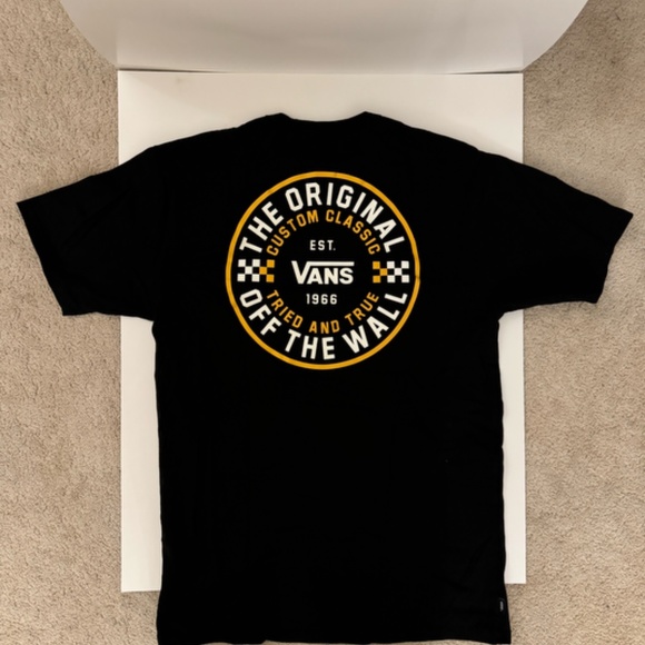 Van's Off The Wall Badge Logo Tee, Black, Men's Medium - Picture 4 of 6